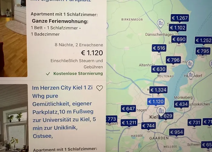 1 Zi Whg An Der Universitaet Zu Kiel-city, Alsenstrasse 17, Perfekt Als Schadenwohnung, Eigener Parkplatz, 45 Qm, Grosse Wohnkueche, , Wlan Incl, Perfekt Moebliert, Je 3 Min Zur Universitaetsklinik Zu Kiel, Ostsee, Seebaeder, Appartement